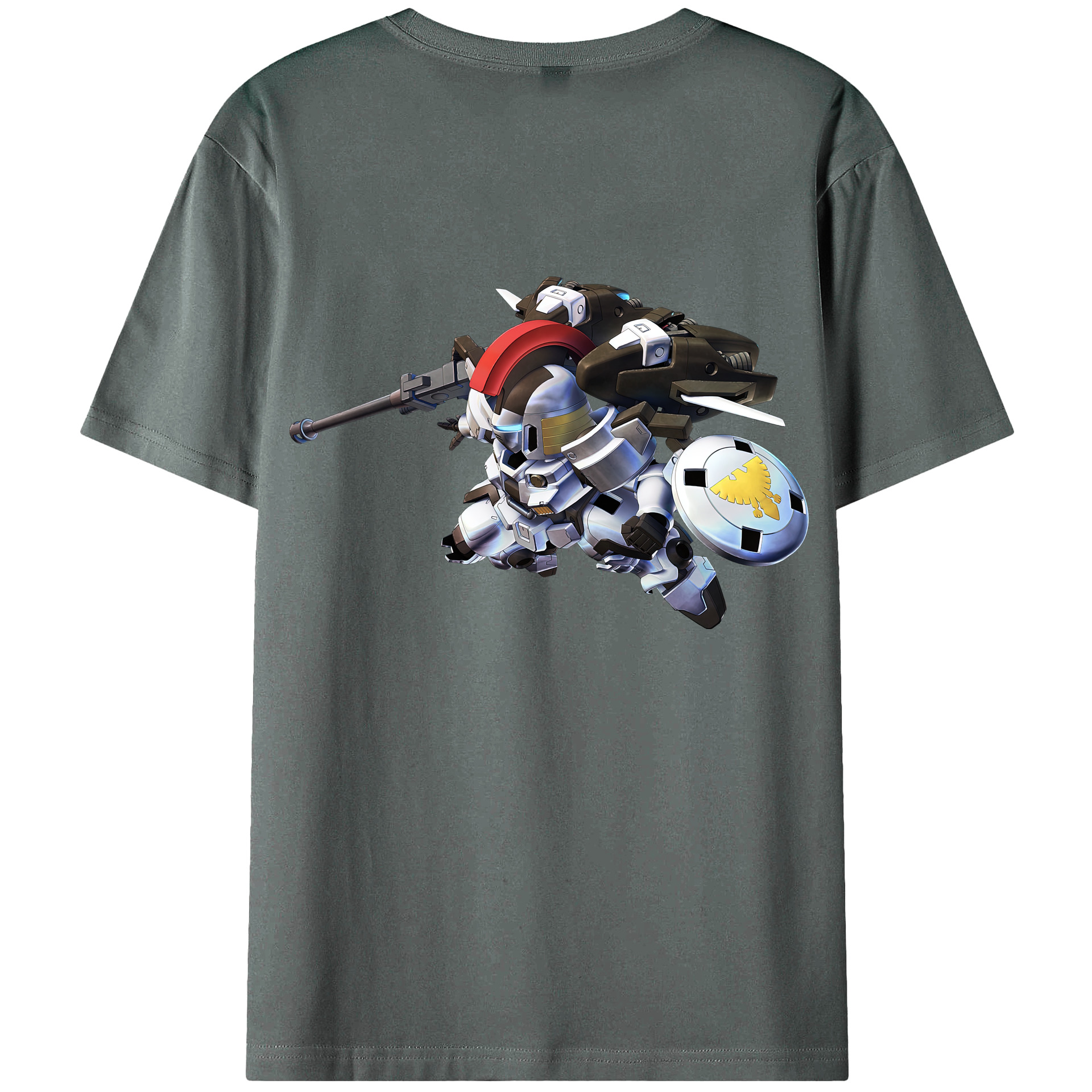 （画像用） 機動戦士ガンダム Mobile Suit Gundam 綿100％半袖Tシャツ（背面プリント）